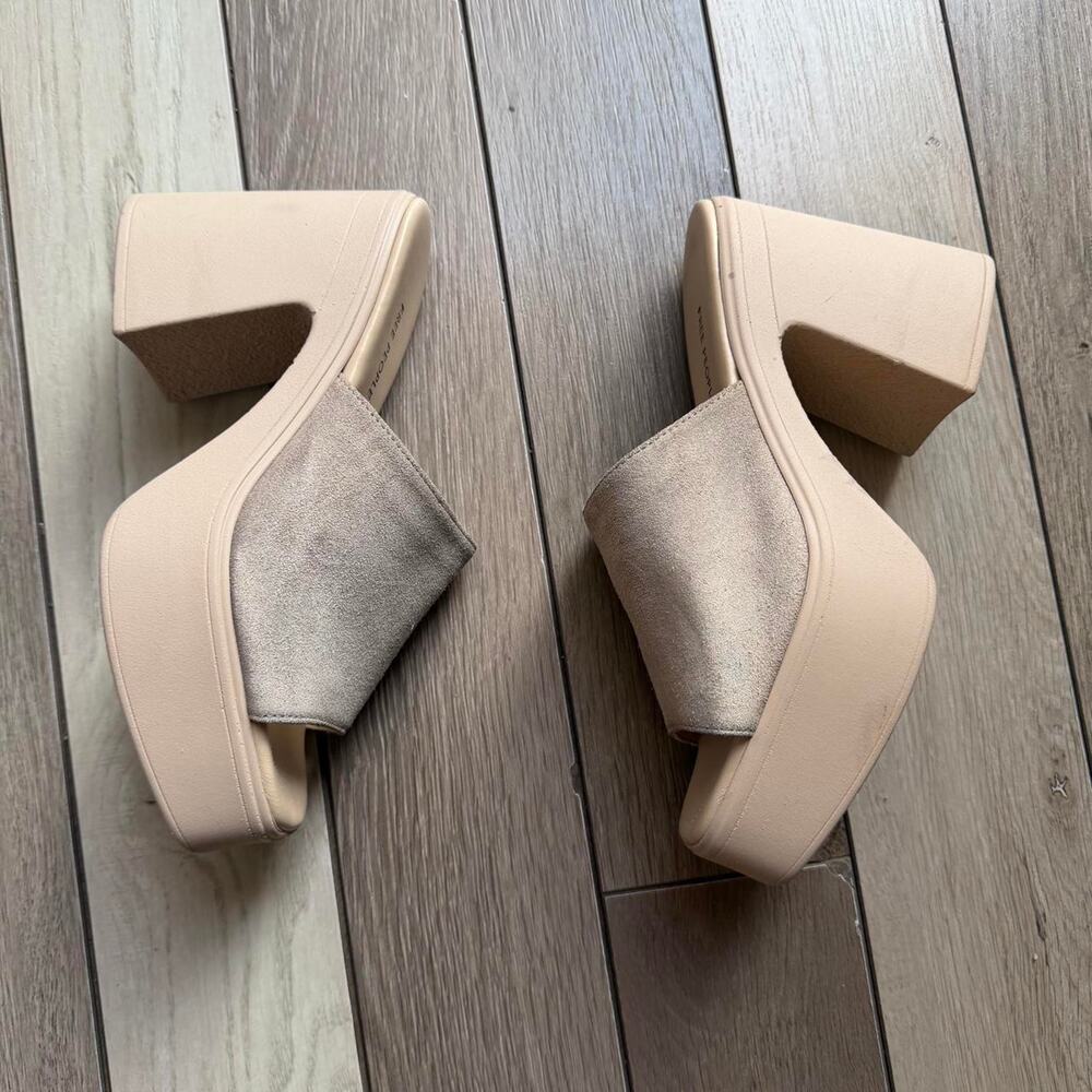 Free people suede platform mule
